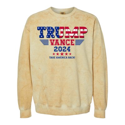 Trump Vance 2024 Take America Back Vice President Election Colorblast Crewneck Sweatshirt