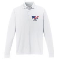 Trump Vance 2024 Take America Back Vice President Election Performance Long Sleeve Polo