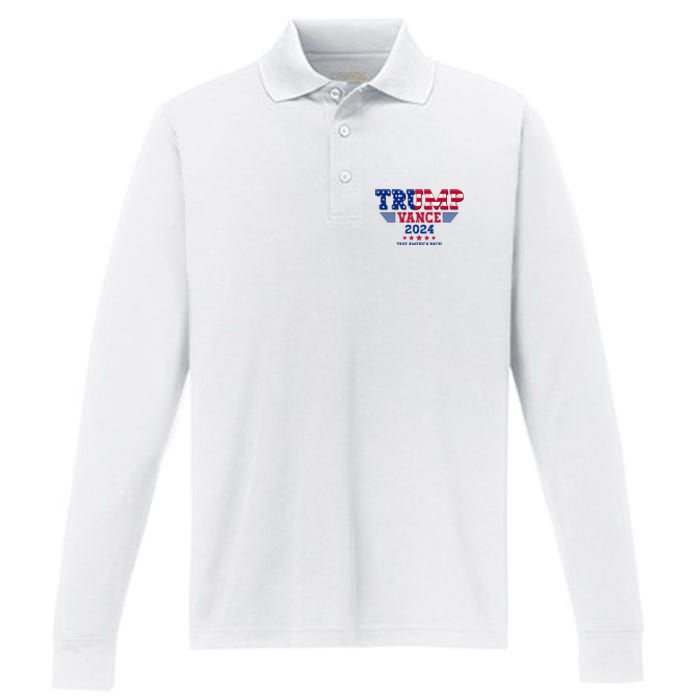 Trump Vance 2024 Take America Back Vice President Election Performance Long Sleeve Polo