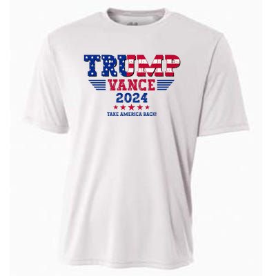 Trump Vance 2024 Take America Back Vice President Election Cooling Performance Crew T-Shirt