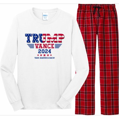 Trump Vance 2024 Take America Back Vice President Election Long Sleeve Pajama Set