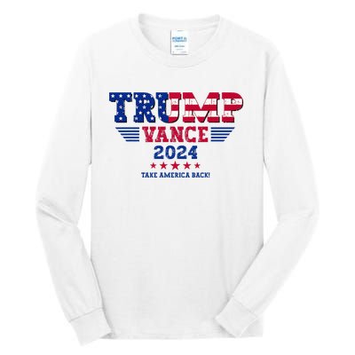 Trump Vance 2024 Take America Back Vice President Election Tall Long Sleeve T-Shirt