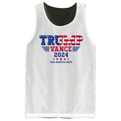 Trump Vance 2024 Take America Back Vice President Election Mesh Reversible Basketball Jersey Tank