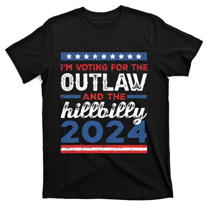 Trump Vance 2024 Outlaw Hillbilly Vintage Us Flag T-Shirt