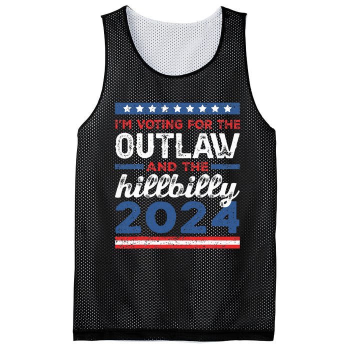 Trump Vance 2024 Outlaw Hillbilly Vintage Us Flag Mesh Reversible Basketball Jersey Tank