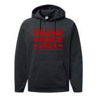 Trump Vance 2024 For President Vp Usa Election Patriotic Performance Fleece Hoodie