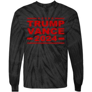 Trump Vance 2024 For President Vp Usa Election Patriotic Tie-Dye Long Sleeve Shirt