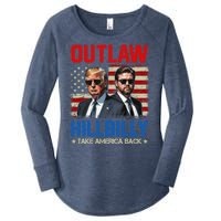 Trump Vance 2024 Outlaw Hillbilly Us Flag Vintage Elections Women's Perfect Tri Tunic Long Sleeve Shirt