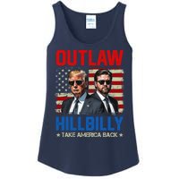 Trump Vance 2024 Outlaw Hillbilly Us Flag Vintage Elections Ladies Essential Tank