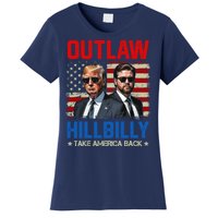 Trump Vance 2024 Outlaw Hillbilly Us Flag Vintage Elections Women's T-Shirt