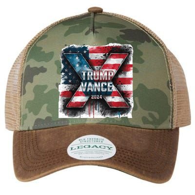 Trump Vance 2024 X Design Legacy Tie Dye Trucker Hat