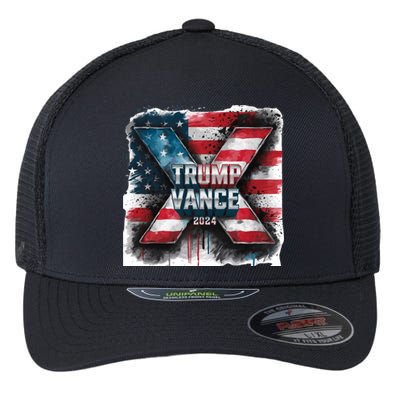 Trump Vance 2024 X Design Flexfit Unipanel Trucker Cap