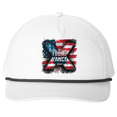 Trump Vance 2024 X Design Snapback Five-Panel Rope Hat