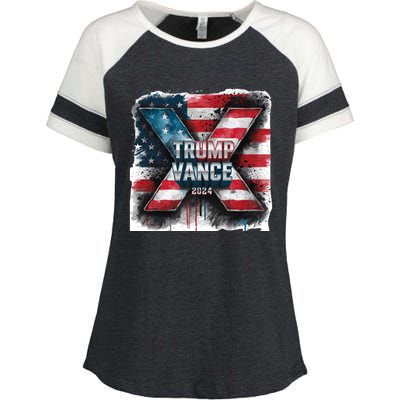 Trump Vance 2024 X Design Enza Ladies Jersey Colorblock Tee