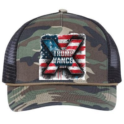 Trump Vance 2024 X Design Retro Rope Trucker Hat Cap