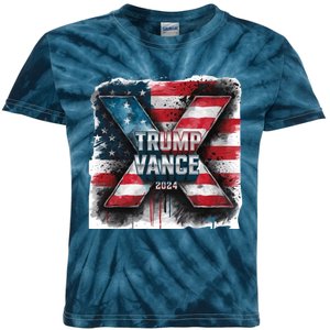 Trump Vance 2024 X Design Kids Tie-Dye T-Shirt