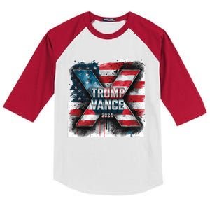 Trump Vance 2024 X Design Kids Colorblock Raglan Jersey