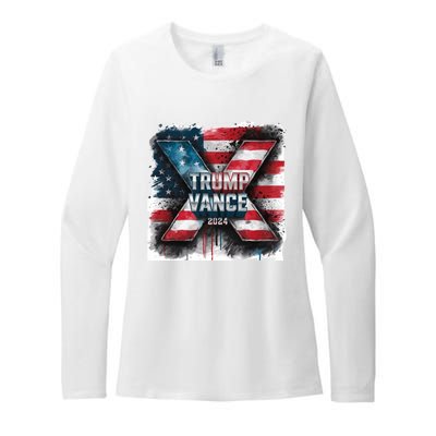 Trump Vance 2024 X Design Womens CVC Long Sleeve Shirt