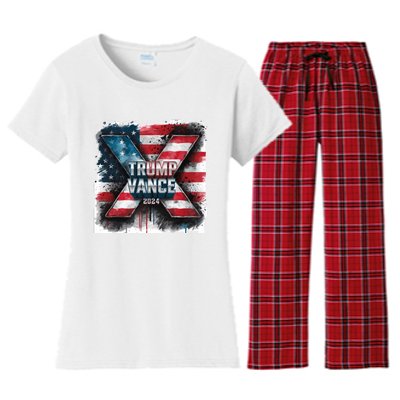 Trump Vance 2024 X Design Women's Flannel Pajama Set