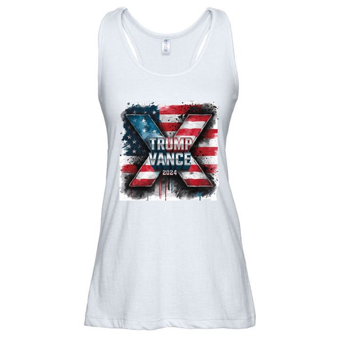 Trump Vance 2024 X Design Ladies Essential Flowy Tank