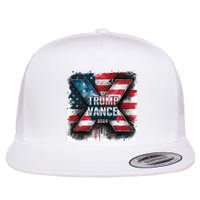 Trump Vance 2024 X Design Flat Bill Trucker Hat