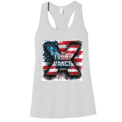 Trump Vance 2024 X Design Women's Racerback Tank