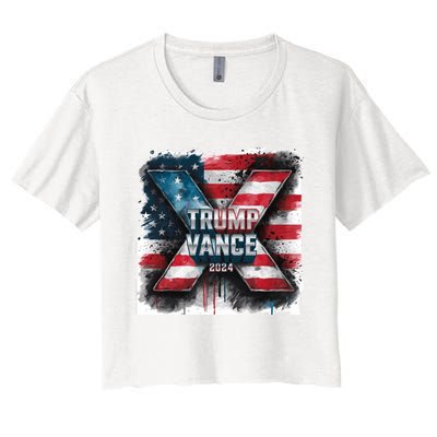 Trump Vance 2024 X Design Women's Crop Top Tee