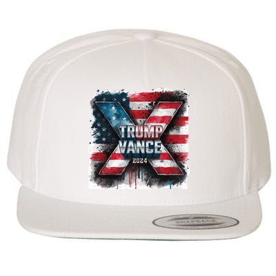 Trump Vance 2024 X Design Wool Snapback Cap