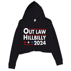 Trump Vance 2024 Outlaw Hillbilly Crop Fleece Hoodie