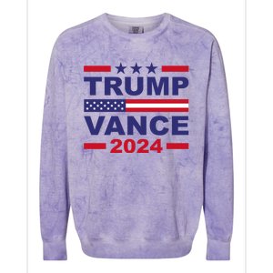 Trump Vance 2024 For President Vp Usa Election Patriotic Colorblast Crewneck Sweatshirt