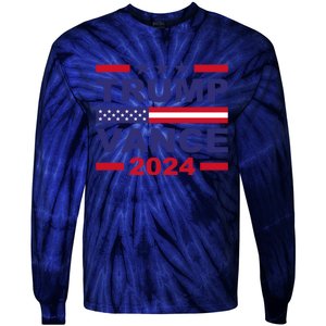 Trump Vance 2024 For President Vp Usa Election Patriotic Tie-Dye Long Sleeve Shirt