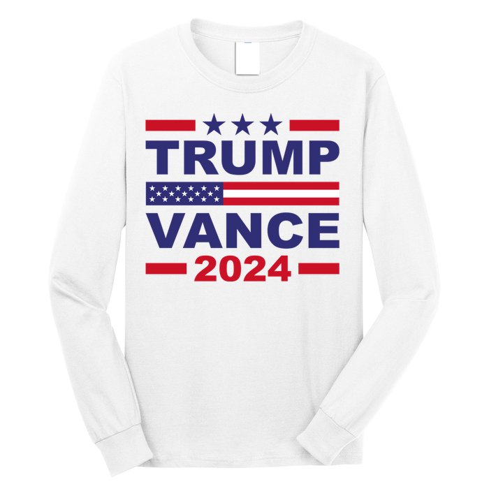 Trump Vance 2024 For President Vp Usa Election Patriotic Long Sleeve Shirt