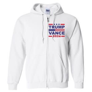 Trump Vance 2024 For President Vp Usa Election Patriotic Full Zip Hoodie