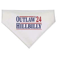 Trump Vance 2024 Outlaw Hillbilly Us Flag Vintage USA-Made Doggie Bandana