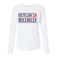 Trump Vance 2024 Outlaw Hillbilly Us Flag Vintage Womens Cotton Relaxed Long Sleeve T-Shirt