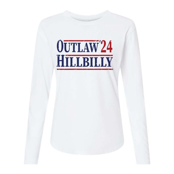 Trump Vance 2024 Outlaw Hillbilly Us Flag Vintage Womens Cotton Relaxed Long Sleeve T-Shirt