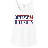 Trump Vance 2024 Outlaw Hillbilly Us Flag Vintage Ladies Essential Tank