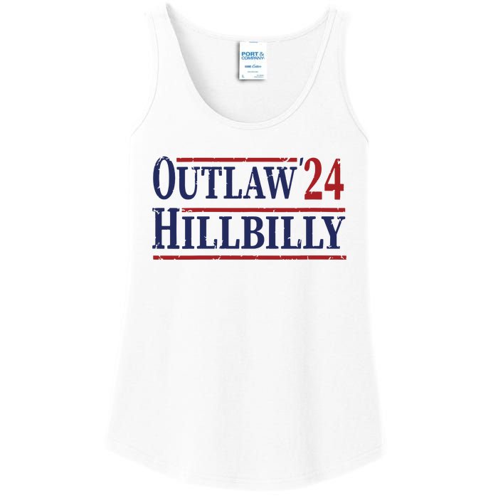 Trump Vance 2024 Outlaw Hillbilly Us Flag Vintage Ladies Essential Tank