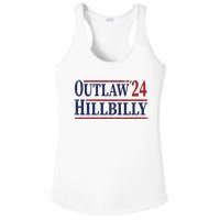 Trump Vance 2024 Outlaw Hillbilly Us Flag Vintage Ladies PosiCharge Competitor Racerback Tank