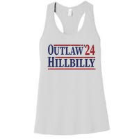 Trump Vance 2024 Outlaw Hillbilly Us Flag Vintage Women's Racerback Tank