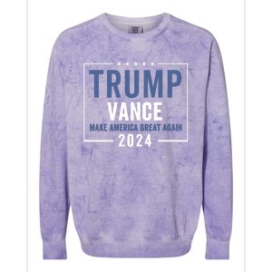 Trump Vance 2024 Election Donald Trump Jd Vance 2024 Colorblast Crewneck Sweatshirt