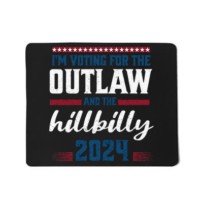 Trump Vance 2024 Outlaw Hillbilly Vintage Us Flag Mousepad