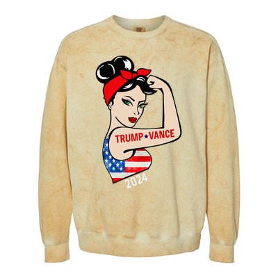 Trump Vance 2024 Vp Vice President America Election Women Colorblast Crewneck Sweatshirt