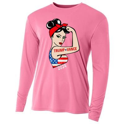 Trump Vance 2024 Vp Vice President America Election Women Cooling Performance Long Sleeve Crew