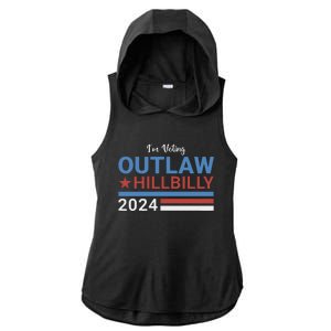 Trump Vance 2024 Outlaw Hillbilly 2024 Funny Conservative Ladies PosiCharge Tri-Blend Wicking Draft Hoodie Tank