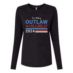 Trump Vance 2024 Outlaw Hillbilly 2024 Funny Conservative Womens Cotton Relaxed Long Sleeve T-Shirt