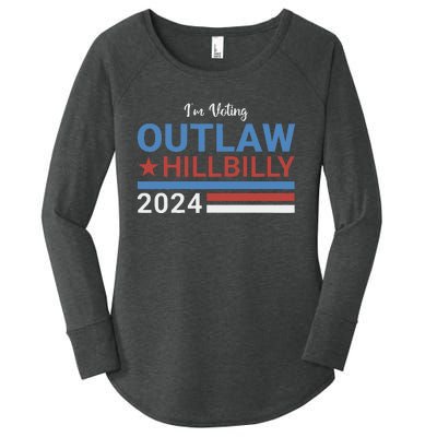 Trump Vance 2024 Outlaw Hillbilly 2024 Funny Conservative Women's Perfect Tri Tunic Long Sleeve Shirt