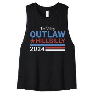 Trump Vance 2024 Outlaw Hillbilly 2024 Funny Conservative Women's Racerback Cropped Tank