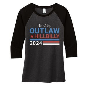 Trump Vance 2024 Outlaw Hillbilly 2024 Funny Conservative Women's Tri-Blend 3/4-Sleeve Raglan Shirt