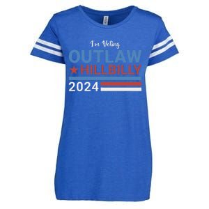 Trump Vance 2024 Outlaw Hillbilly 2024 Funny Conservative Enza Ladies Jersey Football T-Shirt